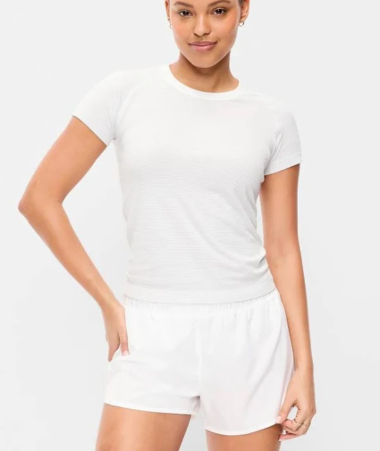 top Old Navy Women's Fluid Seamless Fitted T-Shirt Old Navy $15