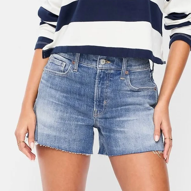 bottom Old Navy Women's High-Waisted 4-Inch Jean Shorts Old Navy $19.99