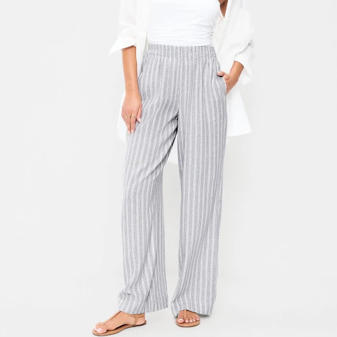 pants Old Navy Women's High-Waisted Linen-Blend Super Wide-Leg Pants Old Navy $28