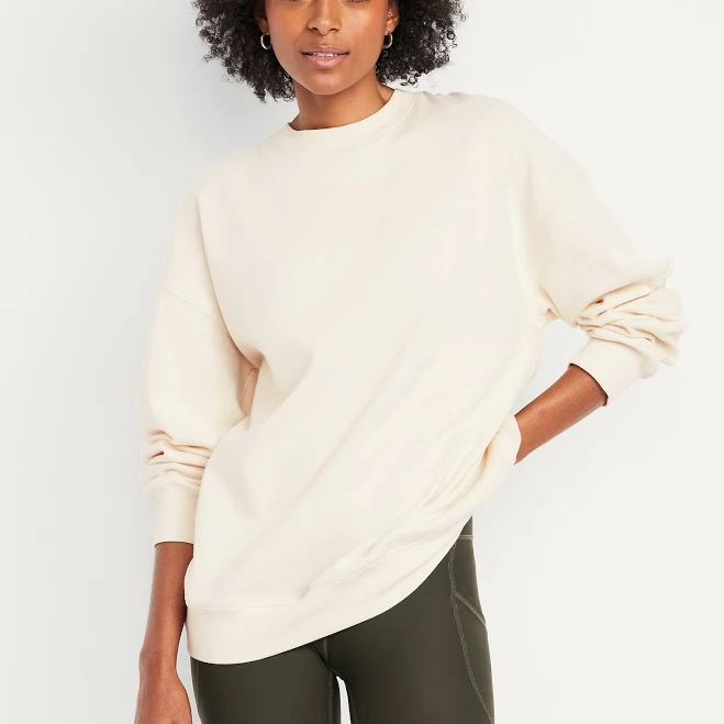 top Old Navy Women's Oversized Crew-Neck Sweatshirt Old Navy $17.99