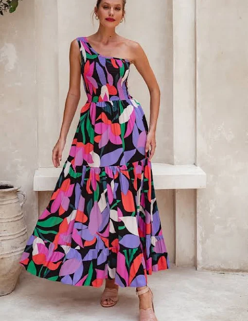 dress One Shoulder Maxi Dress ELF $182.25