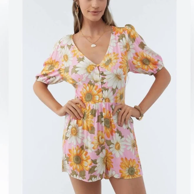romper O'neill Pants & Jumpsuits O’neill Floral Romper Poshmark $18