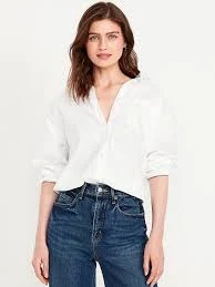 button down shirt Oversized Button-Down Boyfriend Shirt gap.com $19.99