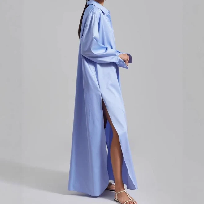 dress Oversized Shirt Dress with Side Slits Mariam's Collection $29.9