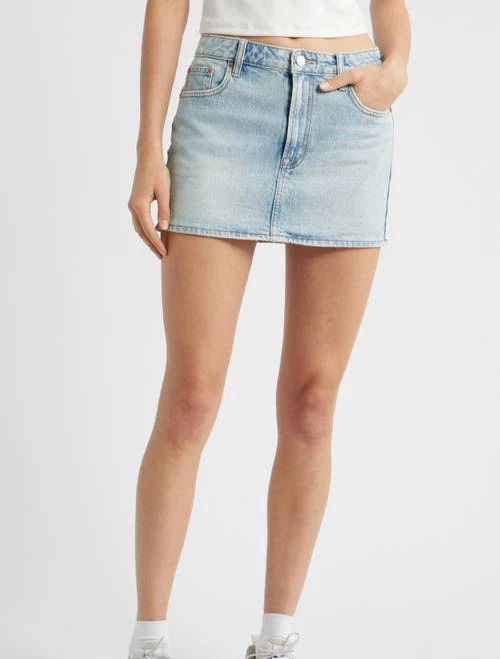 clothes Pacsun Women's Chaya Mid Rise Stretch Denim Miniskirt Nordstrom $46.95