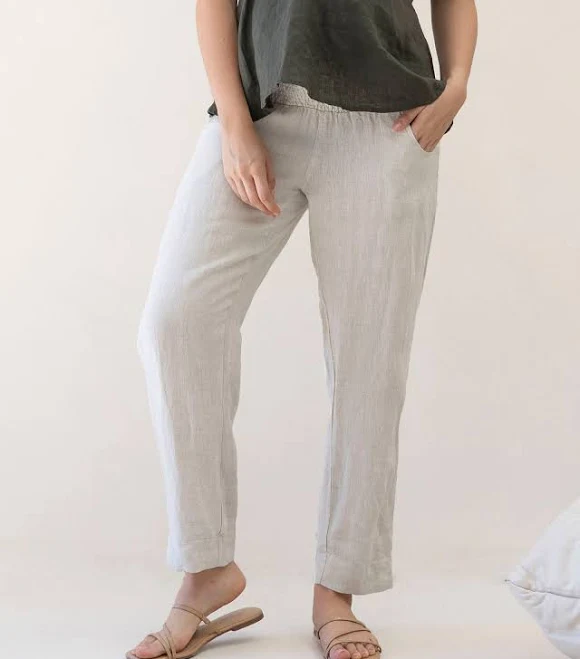 pants Pamela Tapered Linen Maternity Pants Angel Maternity US $59.95