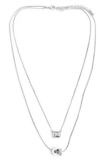 accessory Panacea Women's Crystal Pendants Layered Chain Necklace Nordstrom Rack $24.97