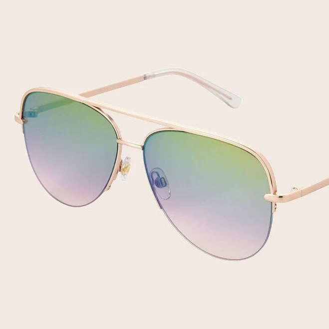 accessory Panama Jack Women's Satin Gold Aviator Sunglasses with 100% UVA/UVB Protection Panama Jack $16.46