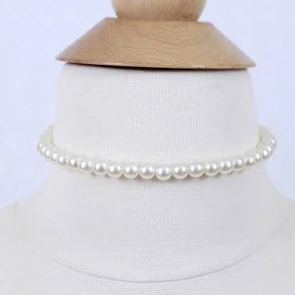 accessory Pearl Single Strand Choker Necklace Etsy - PearlsandBeyond $25