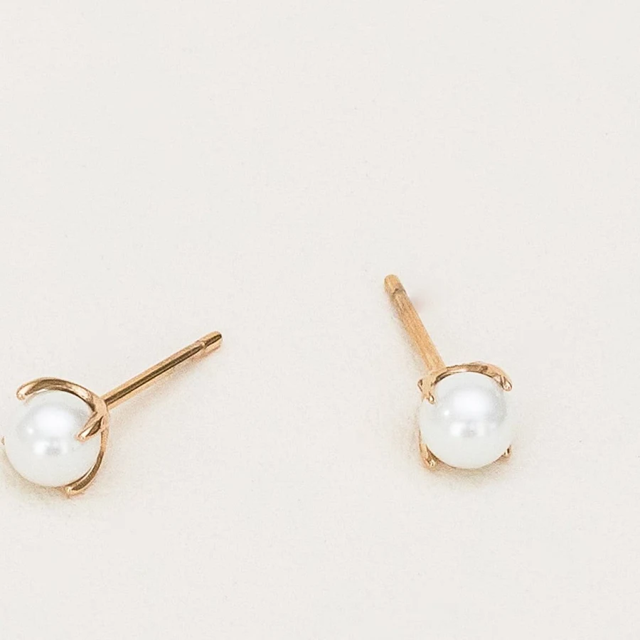 accessory Pearl Stud Earring Birdy Grey $22