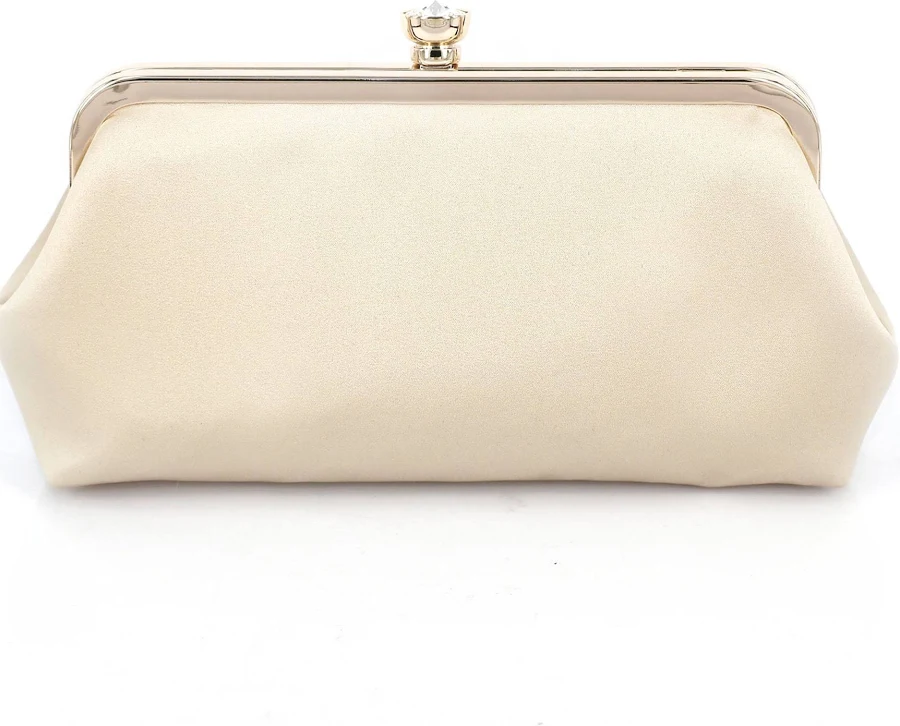 bag Personalized Satin Clutch with Crystal Clasp Etsy - ANGEEW $70