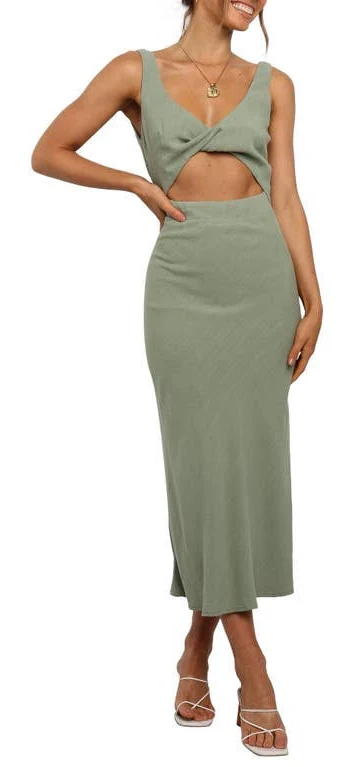 dress Petal & Pup Women's Apollo Cutout Midi Dress Nordstrom $89