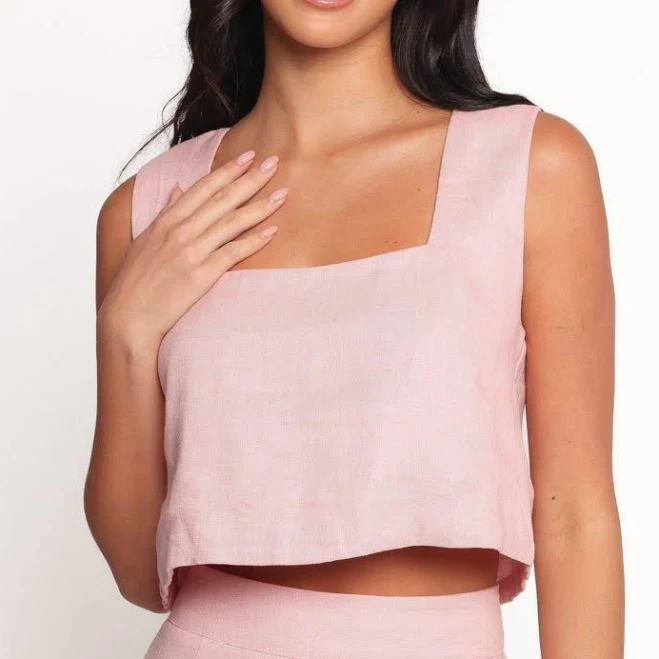 matching set Petal & Pup Women's Devlin Linen Crop Tank Macy's $69