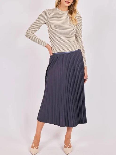skirt Pleated Midi Skirt Haven $68