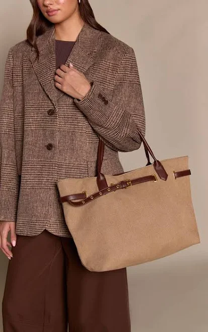 bag PrettyLittleThing Women's Canvas Buckle Detail Tote Bag Nasty Gal - US $36.79