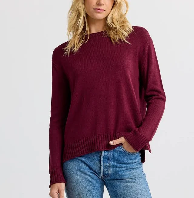 top Pura Cashmere Women's Everyday Cotton Crew PuraCashmere $125