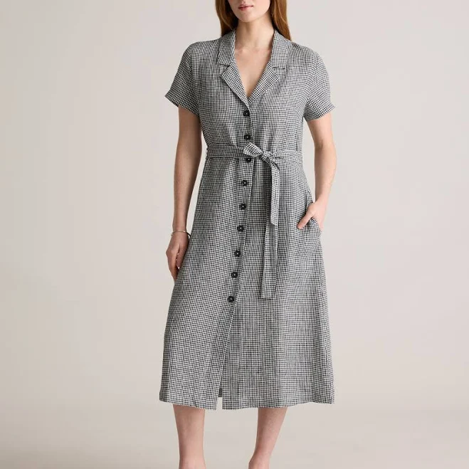 sundress Quince Women's European Linen Button Front Dress Quince $64