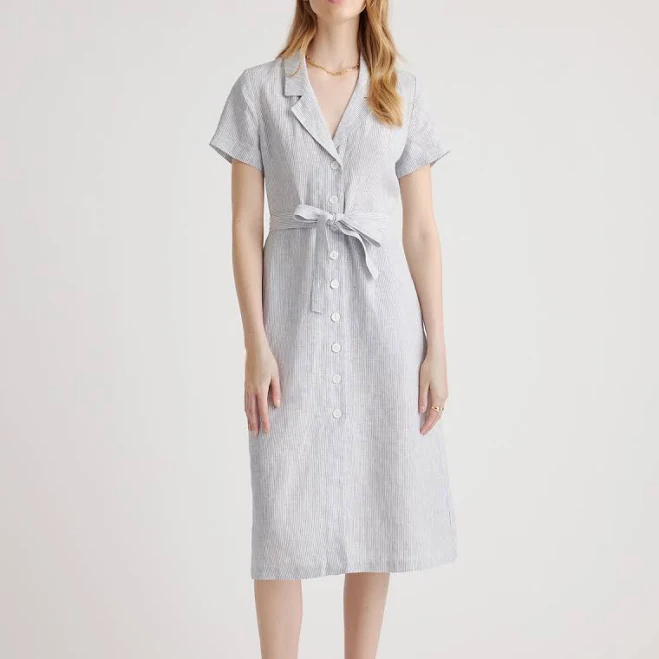 dress Quince Women's European Linen Button Front Dress Quince $64