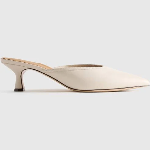 shoes Quince Women's Italian Leather Kitten Heel Mule Quince $84