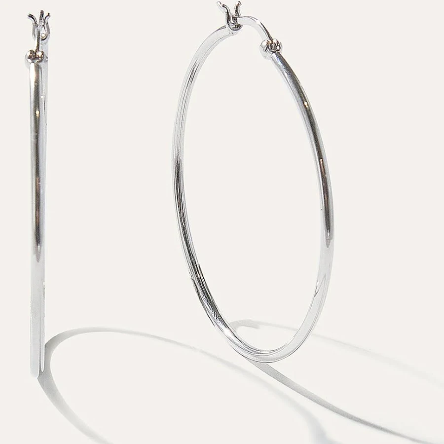 accessory Quince Women's Sterling Silver Statement Hoop Earrings Quince $58