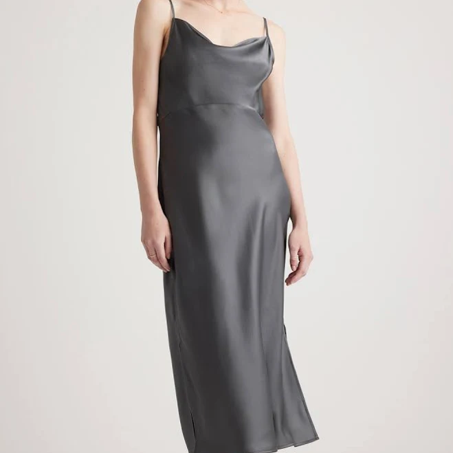 dress Quince Women's Washable Mulberry Silk Cowl Neck Slip Dress Quince $99.9