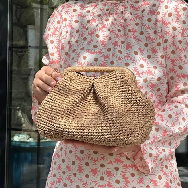 bag Raffia and Straw Clutch Bag Etsy - Seller $82.9