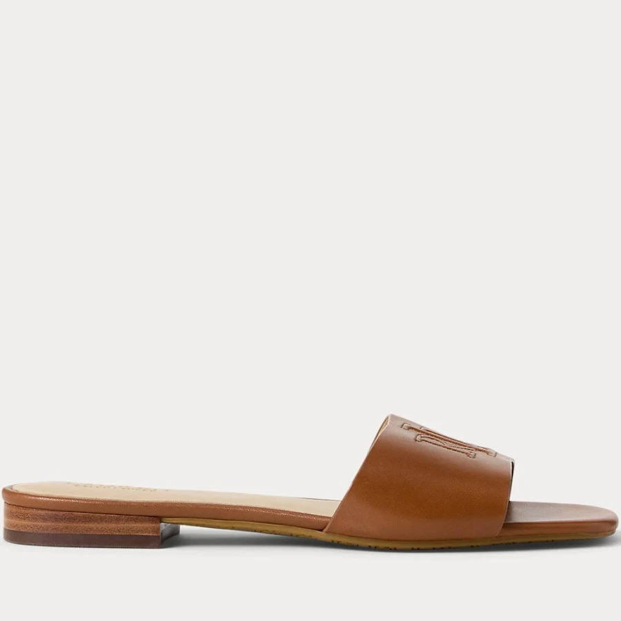 shoes Ralph Lauren Women's Everley Calfskin Slide Sandals Ralph Lauren $135