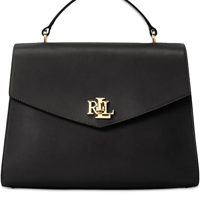 bag Ralph Lauren Women's Farrah Leather Satchel Macy's $297.5