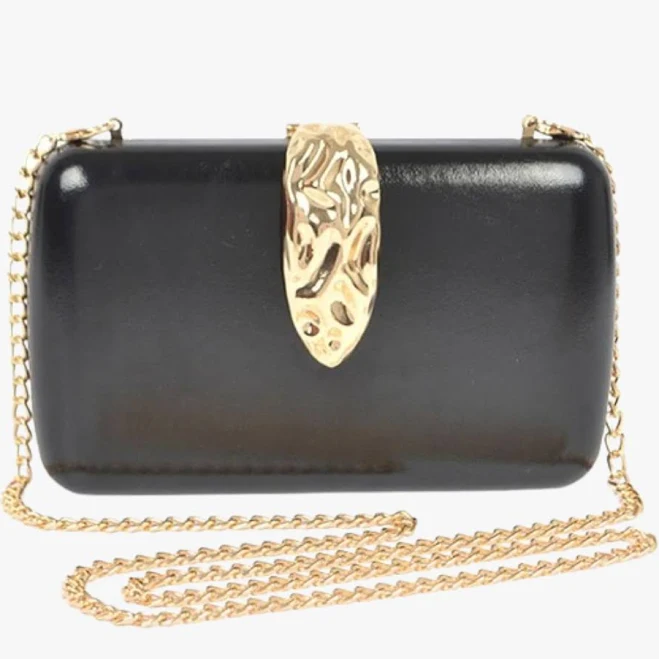 bag Rebdolls Gold Clasp Metallic Box Clutch Rebdolls $43