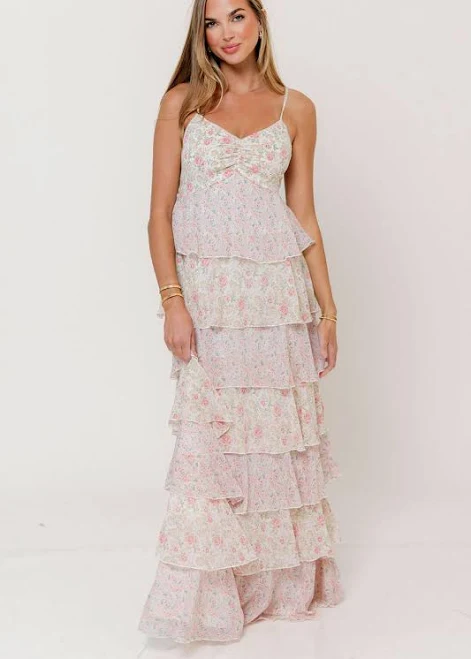 dress Reina Floral Tiered Maxi Dress Worth Collective $88