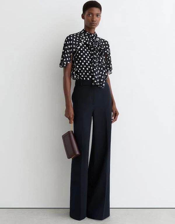 blouse Reiss Women's Alliana Polka- Dot Tie-Neck Blouse Reiss $248