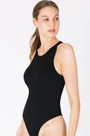 top Ribbed High Neck Bodysuit - Black Treaty General Store $48