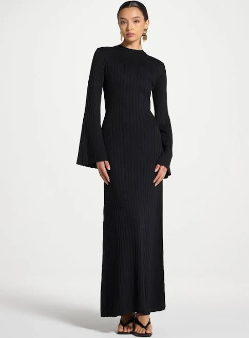 dress Ribbed Knit Maxi Dress Veiled $105