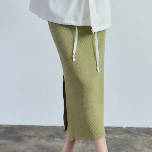 skirt Ribbed Knit Midi Skirt Mijeong Park $60