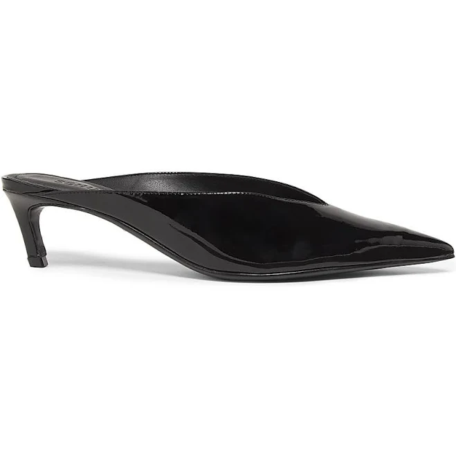 shoes Schutz Women's Loren Mid Patent Leather Mules Saks Fifth Avenue $148