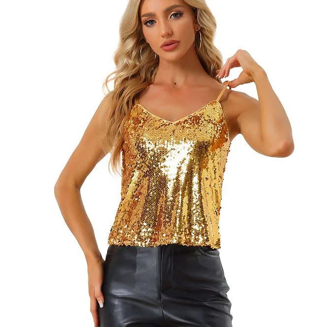top Sequined Strap Cami Top Kohl's $35.99