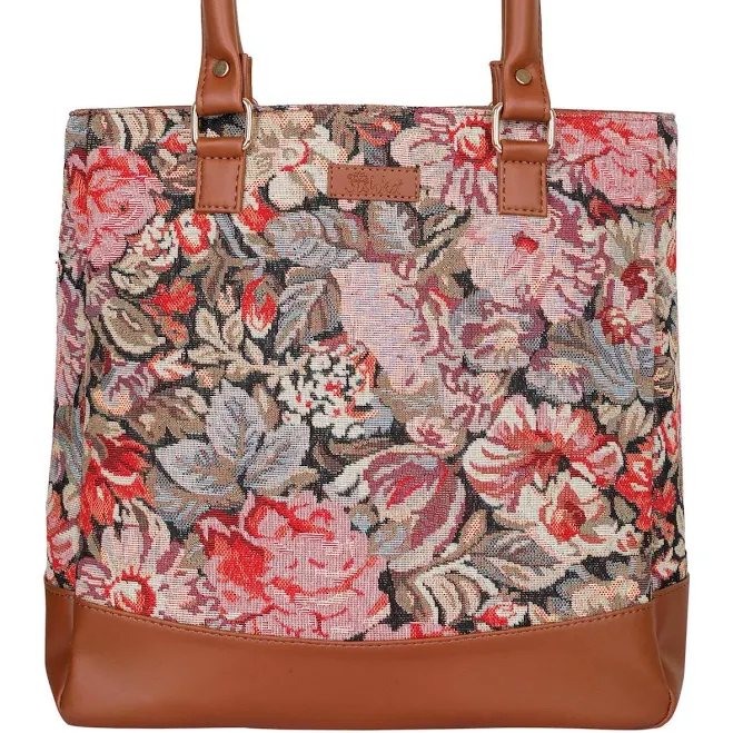 bag Sishka Tapestry Vegan Leather Tote Bag Etsy - Seller $82.99