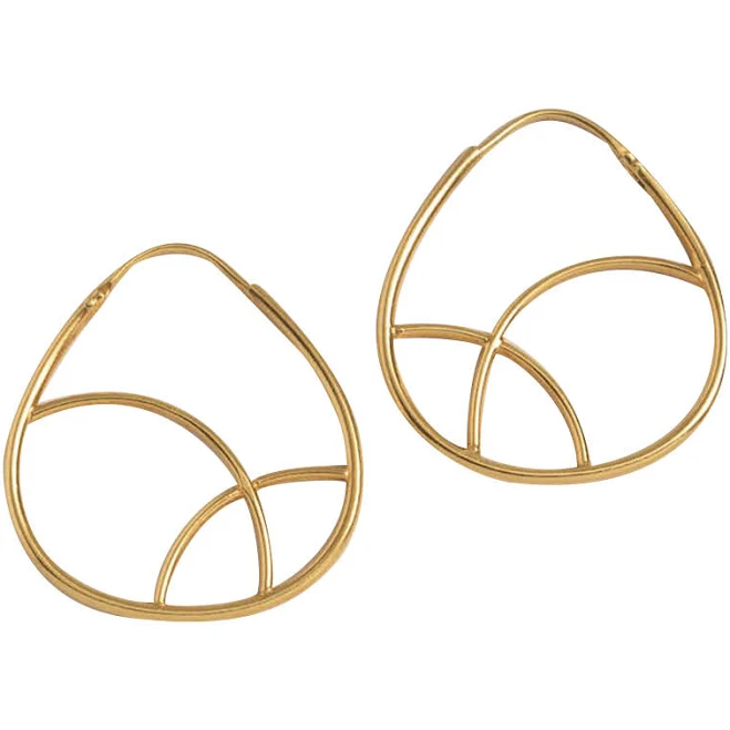 accessory SLATE + SALT Geometric Gold Hoop Earrings slateandsalt.com $46