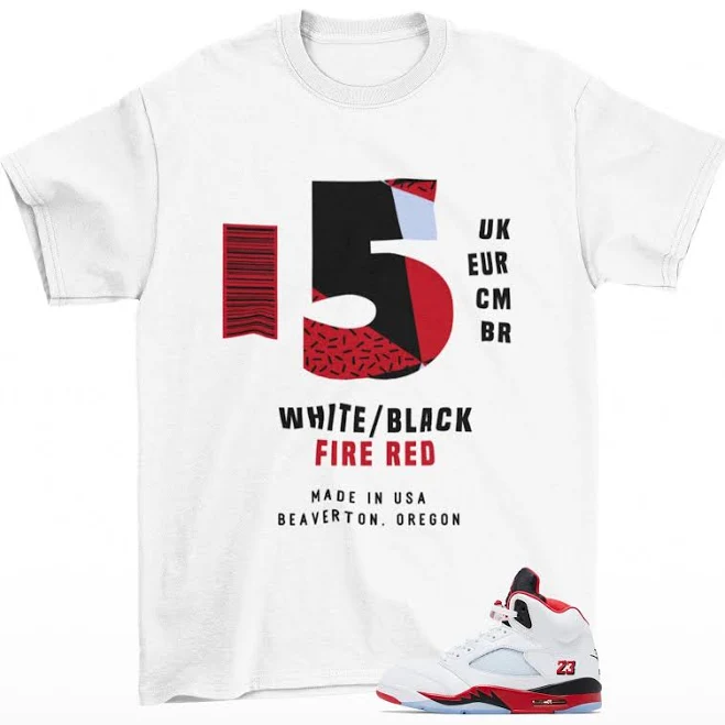 top Sneaker Label Jordan 5 Tee Shirt Etsy - SNKRFREAK $17.85