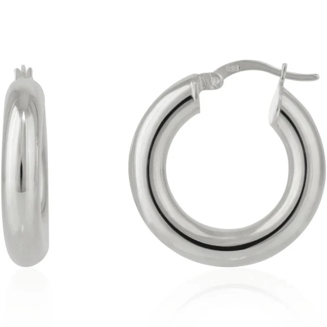 accessory Sterling Silver Chunky Hoop Earrings Spero London $108.35