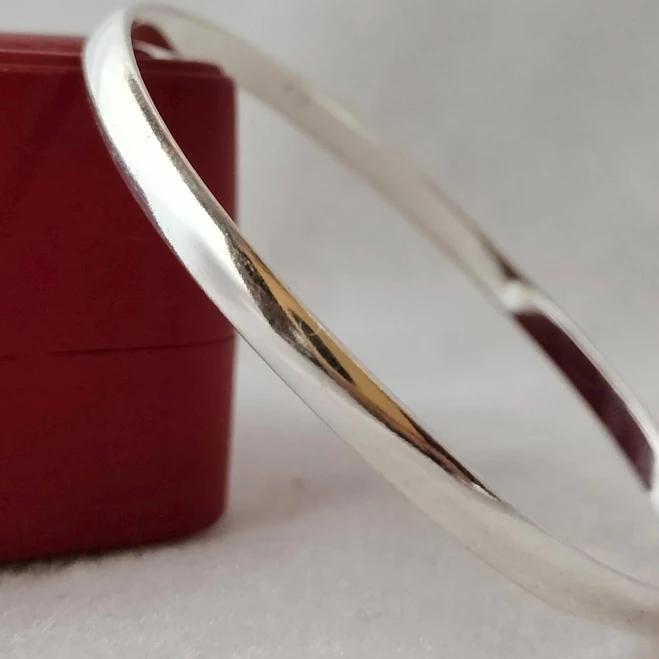 accessory Sterling Silver Minimalist Bangle Bracelet Etsy - Seller $13.09