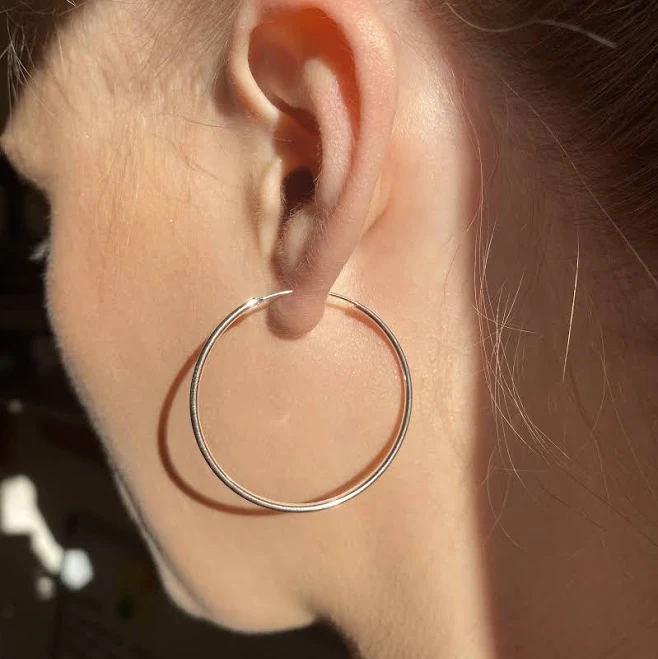 accessory Sterling Silver Minimalist Huggie Earrings Etsy - Twistedpendant $14.42