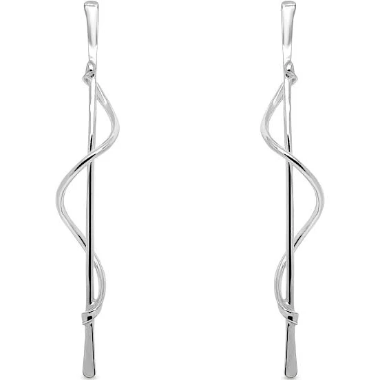 accessory Sterling Silver Modern Drop Earrings Etsy - Seller $154.12