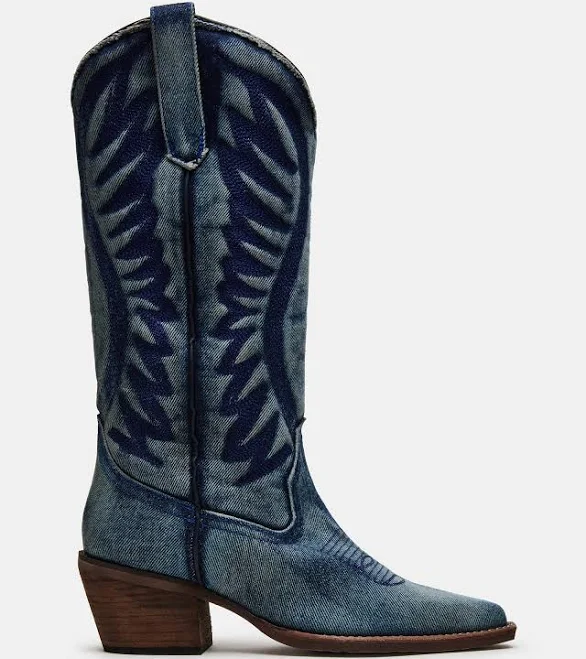 boots Steve Madden Women's Albany Denim Cowboy Boots Steve Madden $99.99
