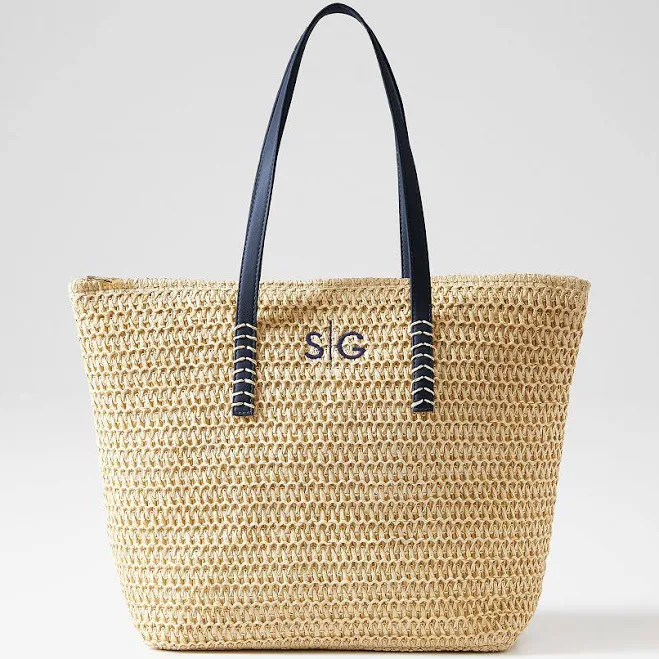 bag Stinson Straw Zip-Top Tote Mark and Graham $79