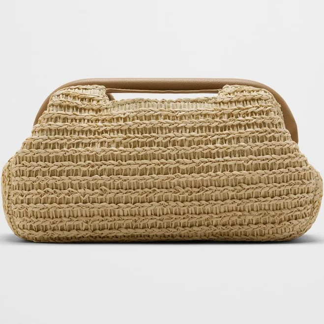 bag Straw Clutch Banana Republic Factory $55