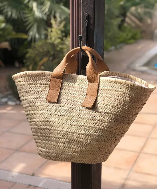 bag Straw Leather Tote Bag with Woven Raffia Etsy - Seller $168.78