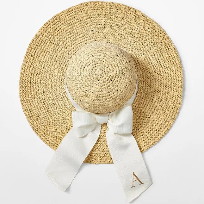accessory Straw Ribbon Bow Hat Mark and Graham $79