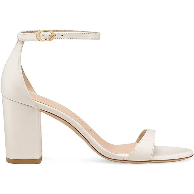 shoes Stuart Weitzman Women's Nudist Block 75 Sandals Saks Fifth Avenue $371.25