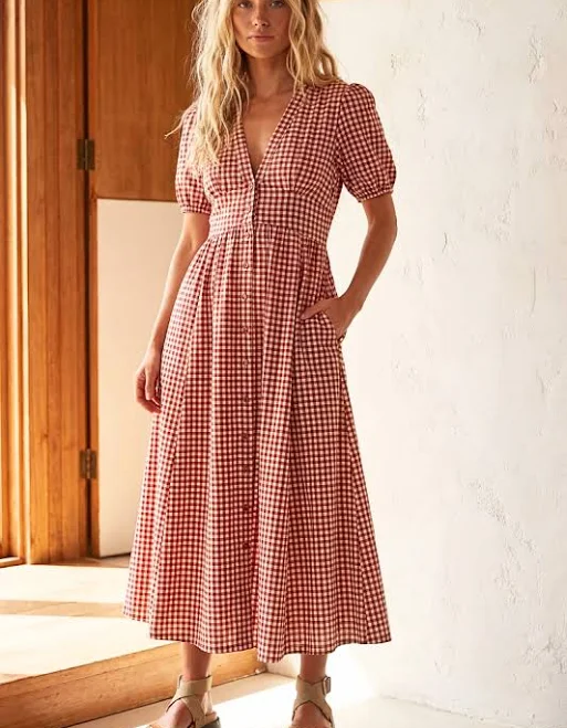 dress Studio Opal Gingham Button Dress Studio Opal Boutique $135
